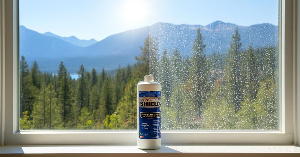 Invisible Shield PRO 15 Protected Unprotected Mountain Window