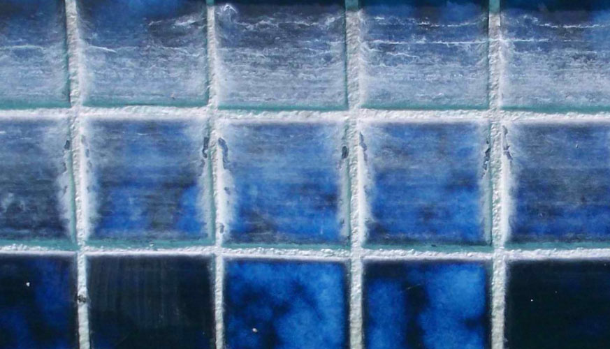 Invisible Shield Pool Tile Unprotected