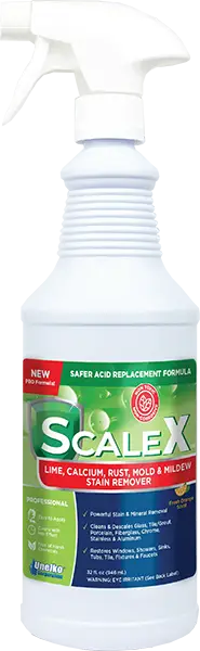 Scale X Lime Calcium Rust Mold & Mildew Stain Remover Bottle